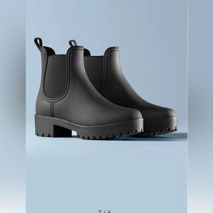 Jeffrey Campbell women’s waterproof ankle bootie.